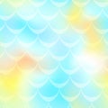 Turquoise yellow mermaid background. Vivid iridescent background.