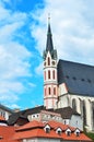 Turrent of the church, roofs and houses Royalty Free Stock Photo