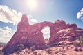 Turret Arch in Arches National Park, USA. Royalty Free Stock Photo