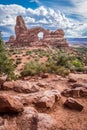 Turret Arch in Arches National Park in Utah Royalty Free Stock Photo