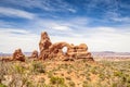 Turret Arch in Arches National Park, Utah Royalty Free Stock Photo