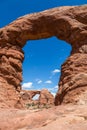 Turret Arch in Arches National Park, Utah, USA Royalty Free Stock Photo