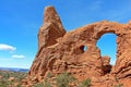 Turret Arch at Arches National Park in Utah, USA Royalty Free Stock Photo