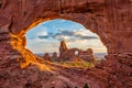Turret Arch, North Window, Arches National Park, Utah Royalty Free Stock Photo