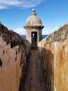 Turret at Castillo San Cristobal in San Juan, Puerto Rico. Historic Fort San Felipe Del Morro. Royalty Free Stock Photo