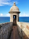 Turret at Castillo San Cristobal in San Juan, Puerto Rico. Royalty Free Stock Photo
