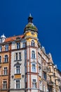 Turret and facade Art Nouveau building Royalty Free Stock Photo