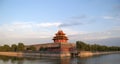 Turret, moat, Forbidden city Royalty Free Stock Photo