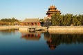 Turret, moat, forbidden city Royalty Free Stock Photo