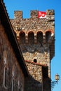 A turret of a recreated medieval castle