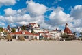 Turret and Red Roofing of Historic Hotel Del Coronado Royalty Free Stock Photo