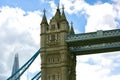 Turret of Tower Bridge and the top of the Shard Royalty Free Stock Photo