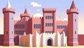 Turreted Cartoonish Palace aI generated Royalty Free Stock Photo