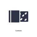 turron icon on white background. Simple element illustration from culture concept