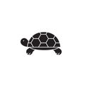 Turtle black vector concept icon. Turtle flat illustration, sign Royalty Free Stock Photo