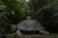 Turtle carrying a victory in the Monster Park,  Bomarzo, Viterbo, Italy Royalty Free Stock Photo