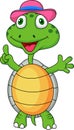 Turtle cartoon with thumb up