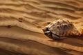 Turtle in the desert with sunny weather Royalty Free Stock Photo