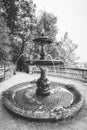 Turtle Fountain on Viewpoint Black and White