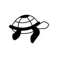 Turtle Glyph Vector Icon that can easily edit or modify.