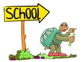 Turtle go to school