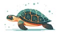 Turtle image. Abstract cute turtle
