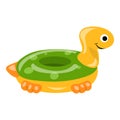 Turtle inflatable ring icon, cartoon style