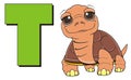 Turtle with letter t