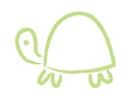 Turtle linear children drawing