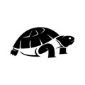 Turtle logo black white silhouette