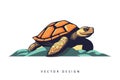 turtle minimalist simple vector design AI generated Royalty Free Stock Photo