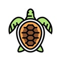 turtle ocean color icon vector illustration