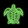 turtle ocean neon glow icon illustration