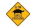 Turtle Road Crossing Sign Royalty Free Stock Photo