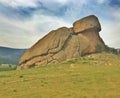 Turtle Rock in the Gorkhi-Terelj National Park in Mongolia, near Ulaanbaatar Royalty Free Stock Photo