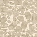 Turtle seamless pattern. Brown and beige tortoise. Terrapin wallpaper.