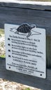 Turtle Season sign on the beach