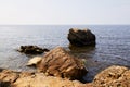 Turtle Stone at Lake Baikal near the village of Turka Royalty Free Stock Photo