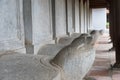 Turtle stone steles, bearing the names of Doctoral laureates of the Temple of Literature between 1142 and 1778 in Vietnam at Van M Royalty Free Stock Photo