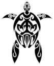 Turtle symbol abstract design illustration