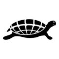 Turtle tortoise icon black color illustration