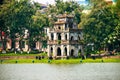 Turtle Tower at Hoan Kiem Lake in Hanoi, Vietnam Royalty Free Stock Photo