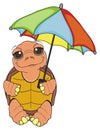 Turtle with umbrella