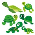 Turtle vector collection design