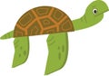 Turtle vector color illustration Royalty Free Stock Photo