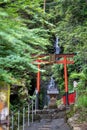 Turtle Waterfall at Matsunoo Taisha Shrine. Kyoto, Japan Royalty Free Stock Photo