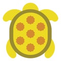 Turtle with yellow shell, icon