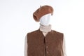 Turtleneck sweater and brown waistcoat. Royalty Free Stock Photo