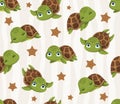 Turtles seamless pattern Royalty Free Stock Photo