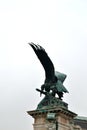 turul bird statue in Royal Castle in Budapest